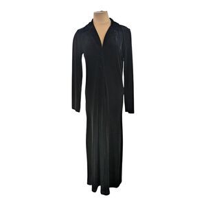 Cabi Long Velvet Duster Coat Black Small Whimsygoth Wednesdaycore Victorian Y2K